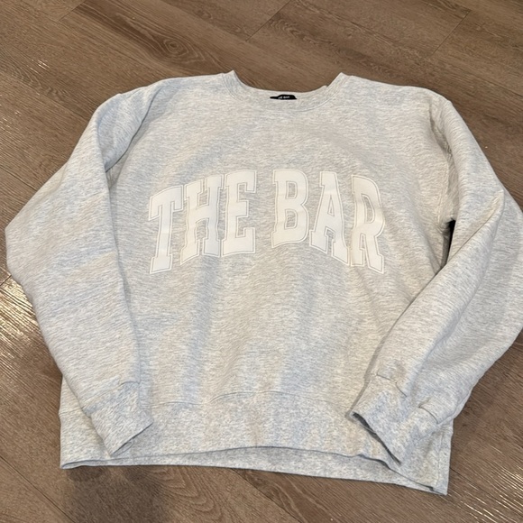 The Bar Varsity Sweatshirt Grey with White Lettering Medium - Picture 2 of 7